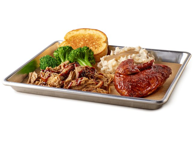 Smokey Bones 1/2 BBQ Chicken and Hand Pulled Pork