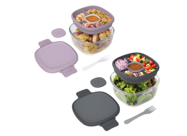 Bentgo Glass Salad Container, 2-pack