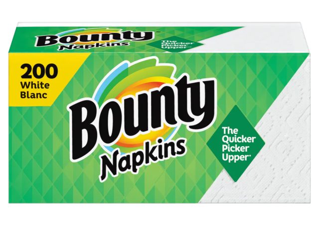 Bounty White Paper Napkins