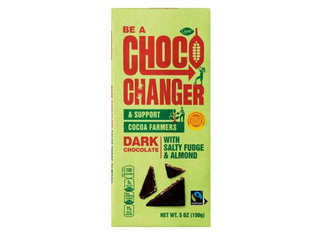 Dark Chocolate with Salty Fudge & Almond Choco Changer Chocolate Bar