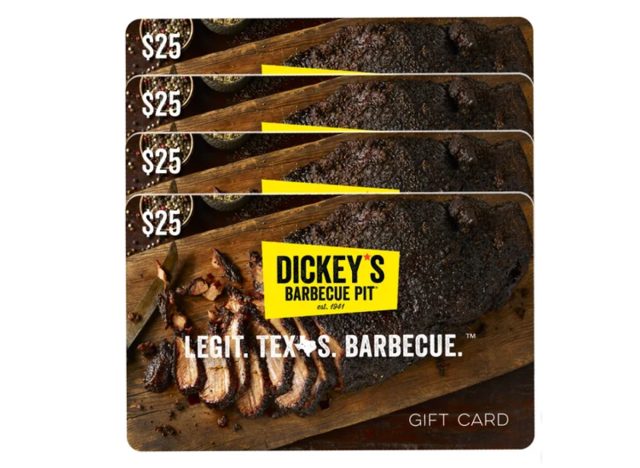 Dickey's Barbecue Four Restaurant $25 eGift Cards