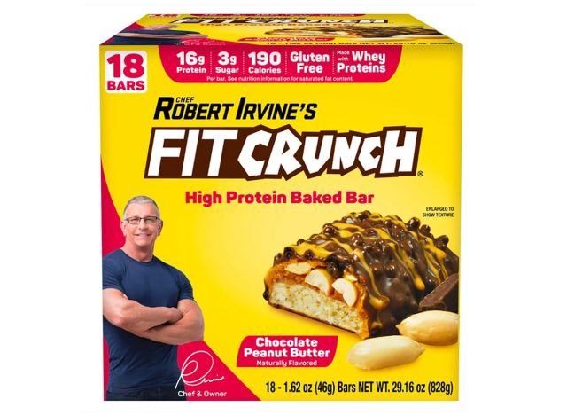 FITCRUNCH Protein Bars, 16g Protein, Chocolate Peanut Butter