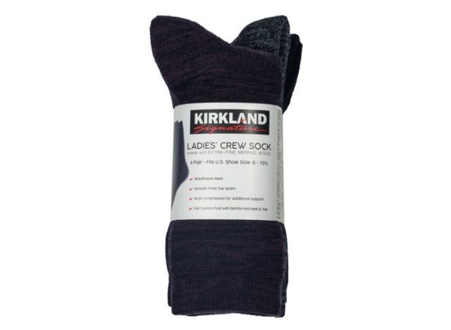 Kirkland Signature Ladies' Extra-Fine Merino Wool Blend Crew Sock