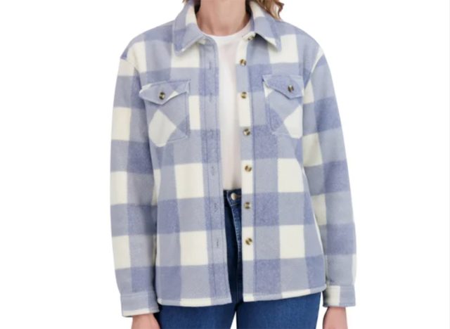 SAGE Women's Plush Shirt Jacket