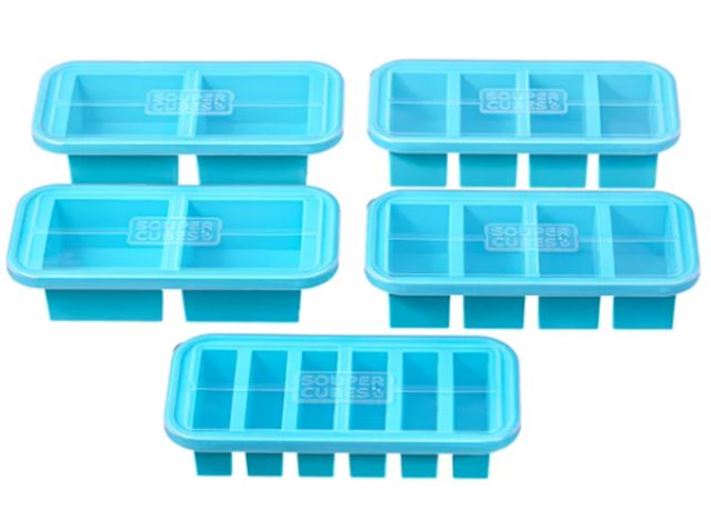Souper Cubes Silicone Freezer Storage Tray, 5 Pack