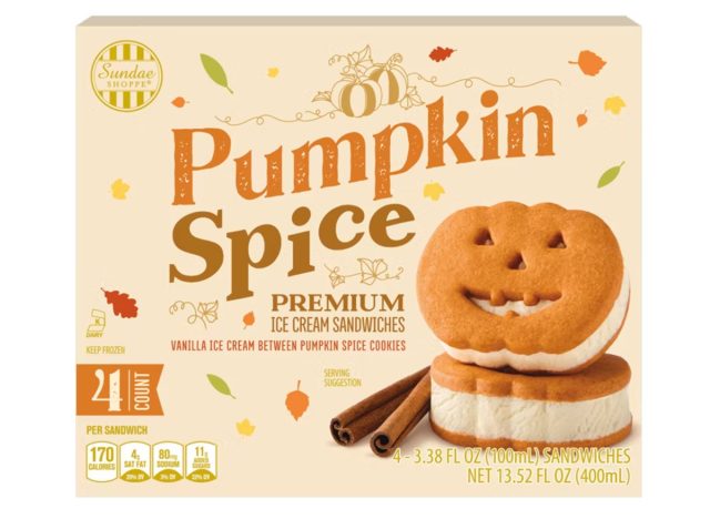 Sundae Shoppe Pumpkin Ice Cream Sandwiches