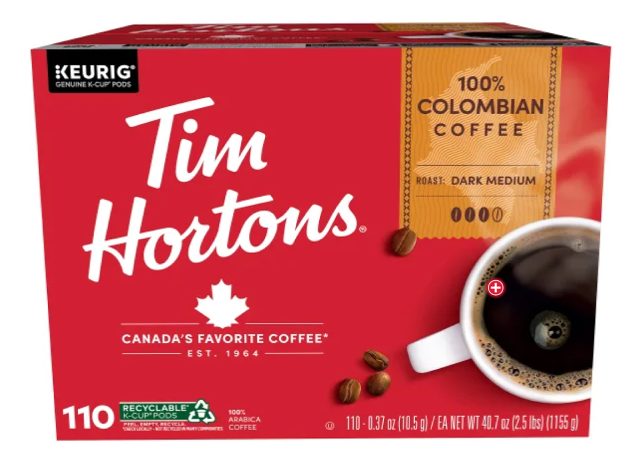 Tim Hortons Coffee 100% Colombian K-Cup Pod