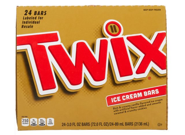 Twix Ice Cream Bars, Caramel and Cookies