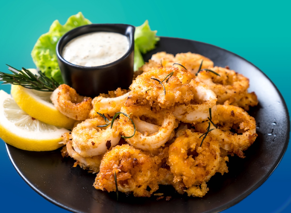 Blue, calamari