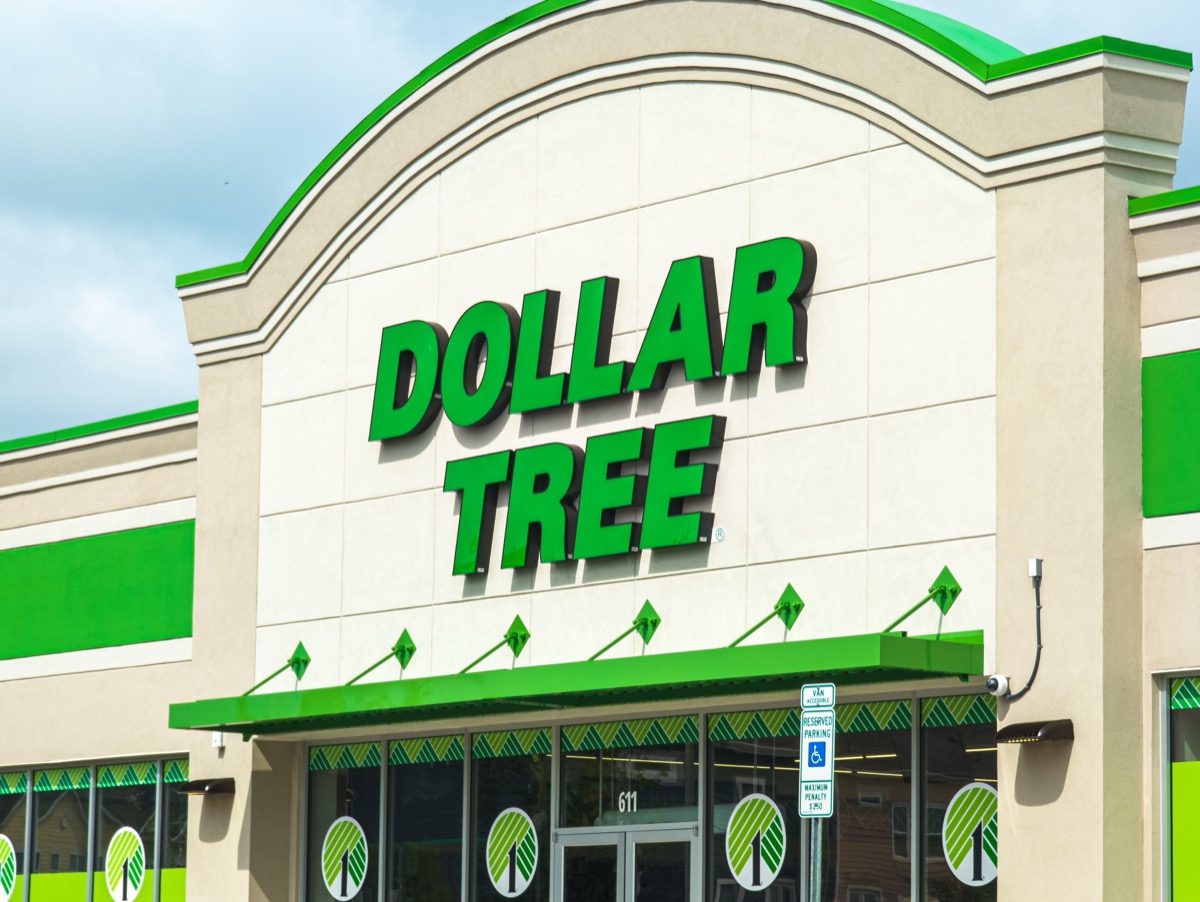 Cary, North Carolina - June 10 2025: Dollar Tree Store Brand Logo Display Storefront Apex NC Location