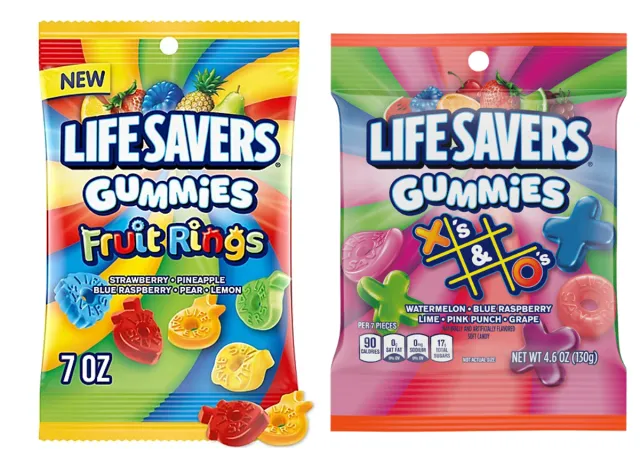 Life Savers Gummies Fruit Rings and Life Savers Gummies X's & O's