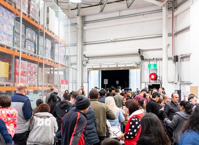 Costco Epping Store opening day. Store crowded with shoppers.