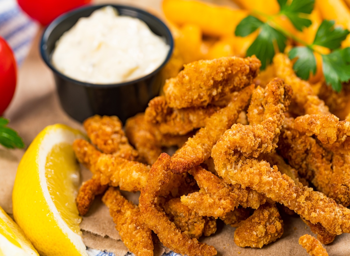 Crispy,Breaded,Clam,Strips,Snack,Size.,Deep,Fried,Breaded,Clams