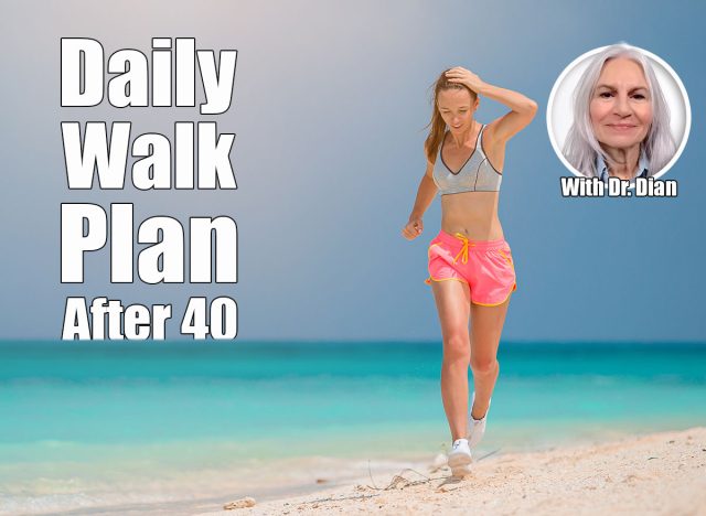 Fit young girl on the tropical beach in sportswear running. Is Walking Enough To Burn Belly Fat After 40? Cover