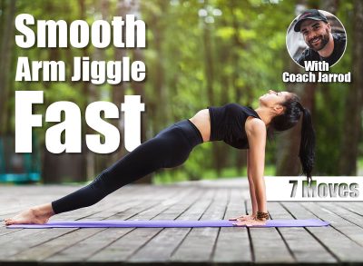 Female trainer in sportswear, practicing yoga asanas, doing the reverse plank. 7 At-Home Arm Exercises That Smooth Jiggle in 30 Days After 45—No Weights. Cover