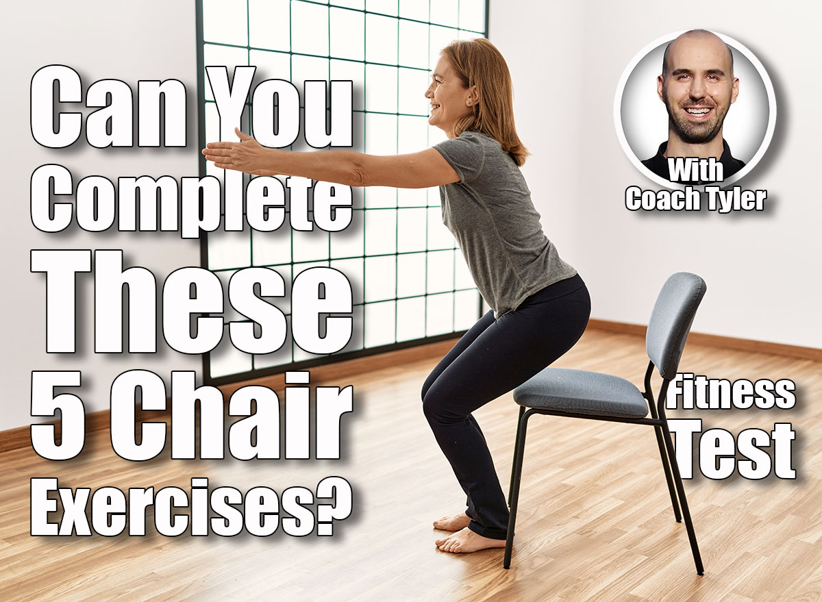 Middle age caucasian woman smiling confident training at sport center. If You Can Complete These 5 Chair Exercises Without Stopping, Your Fitness Is Top-Tier. Cover
