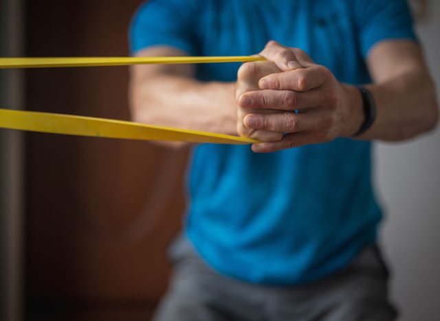 Basic exercises with a yellow band