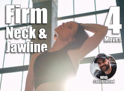 Body warm-up. Neck stretching. Athletic woman in activewear side tilt head with hands training spine muscle in light fitness studio interior. 4 Daily Moves That Firm Your Neck and Jawline Better Than Facials After 50. Cover