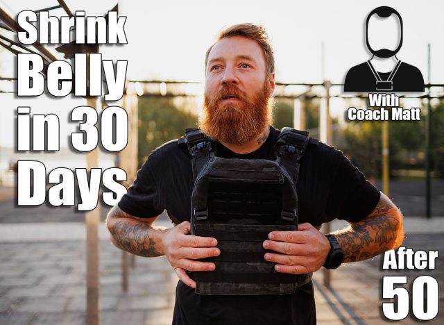 Portrait of tattooed sportsman in weighted vest standing in park, This Weight Vest Walking Plan Shrinks Belly Overhang in 30 Days After 50. Cover