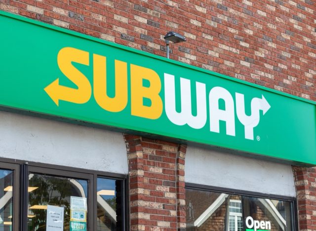 Ottawa, Canada - September- 16, 2023: Subway sandwich restaurant, logo on building