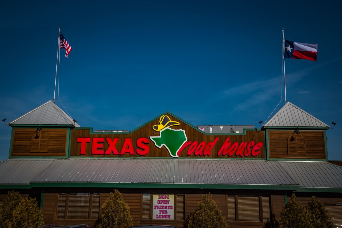 Lancaster, PA - January 15, 2017: Exterior of Texas Roadhouse restaurant location. Texas Roadhouse is a chain restaurant that offers western theme steak meals at over 450 locations.