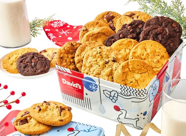 David's Cookies Winter Wonderland Fresh Baked Large Holiday Cookie Tin