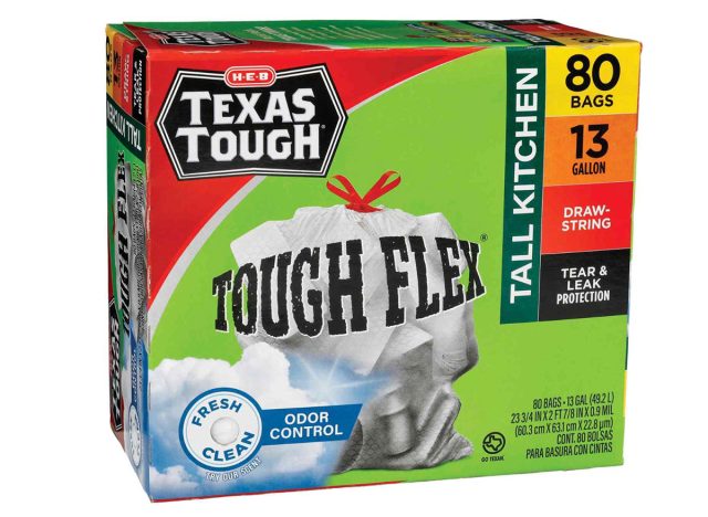H‑E‑B Texas Tough Tall Kitchen Flex Trash Bags, 13 Gallon - Fresh Scent
