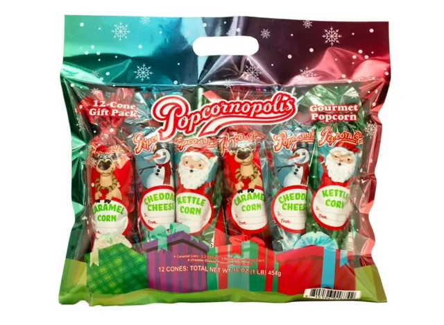 Popcornopolis Popcorn Cone Holiday Gift Pack