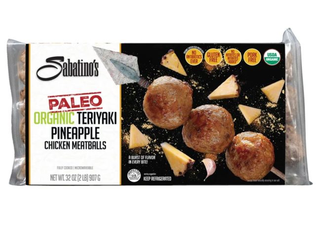 Sabatino's Paleo Organic Teriyaki Pineapple Chicken Meatballs
