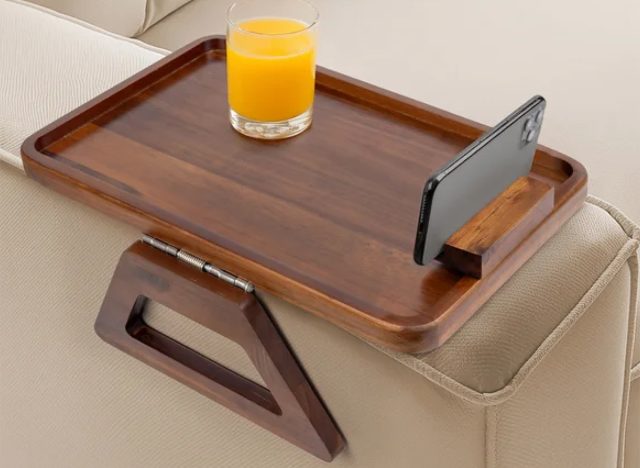 Smart Design Acacia Armrest Tray