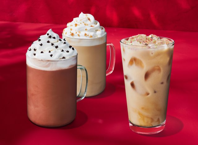 Starbucks Holiday - Peppermint Mocha, Caramel Brulee Latte & Iced Sugar Cookie Latte