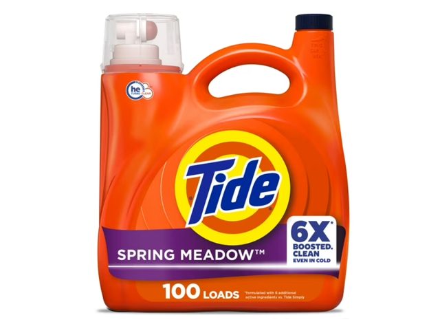 Tide Laundry Detergent Liquid with 6X Boosted Cleaning Power, Spring Meadow Scent