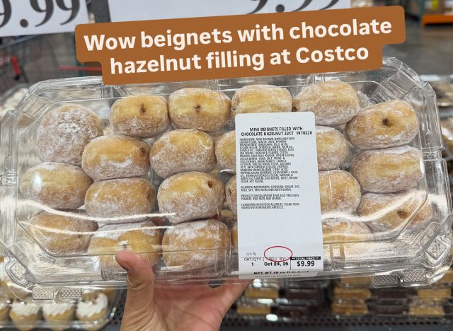 Beignets with chocolate hazelnut filling at Costco
