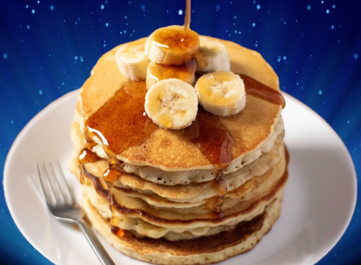 Blue, pancakes