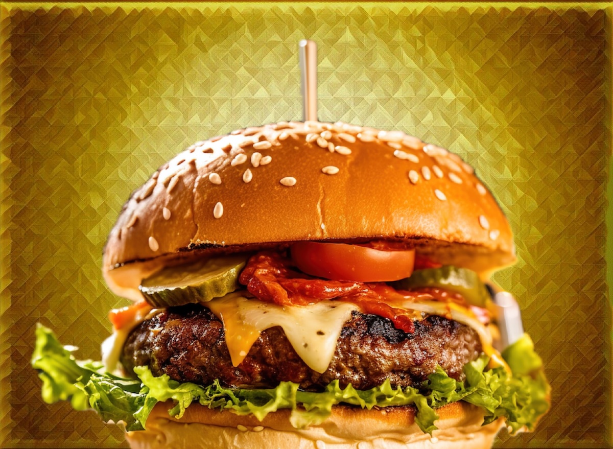 Gold, cheeseburger