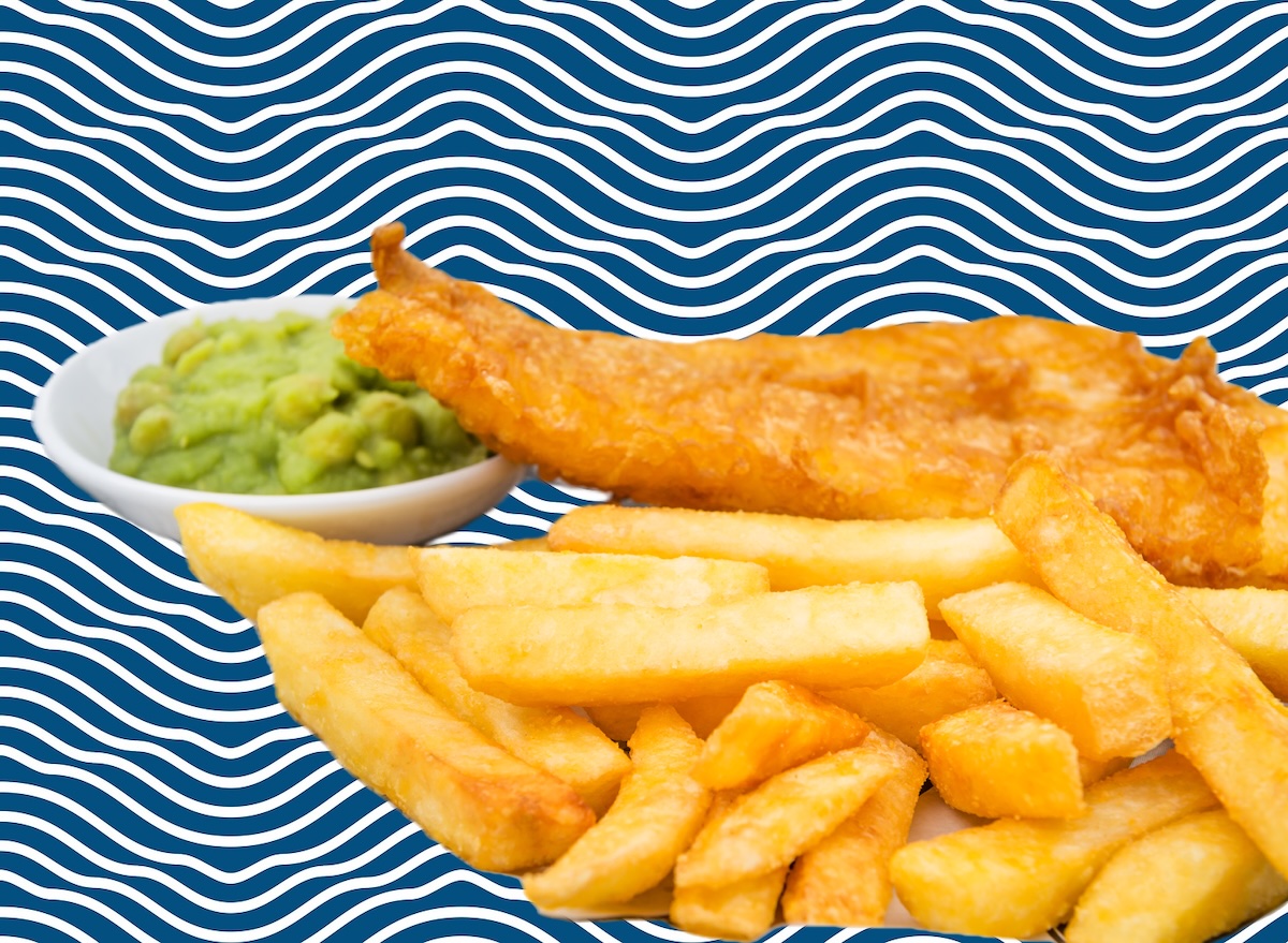 Pattern, waves, fish & chips