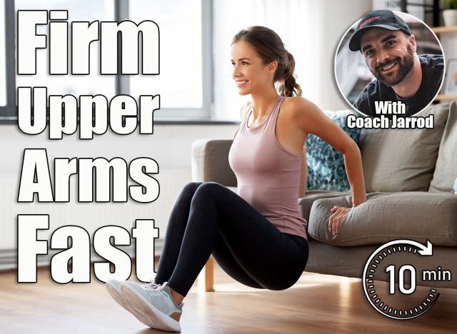 sport, fitness and healthy lifestyle concept - young woman exercising at home. 4 Bodyweight Exercises That Tighten Bat Wings Faster Than Weightlifting After 45. Cover