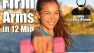 Fitness strength training workout Asian woman happy exercising arms muscles with free weights dumbbells doing lateral raises at outdoor beach summer park. Happy active healthy lifestyle. The 12-Minute Light-Dumbbell Routine That Tightens Arms After 45. Cover