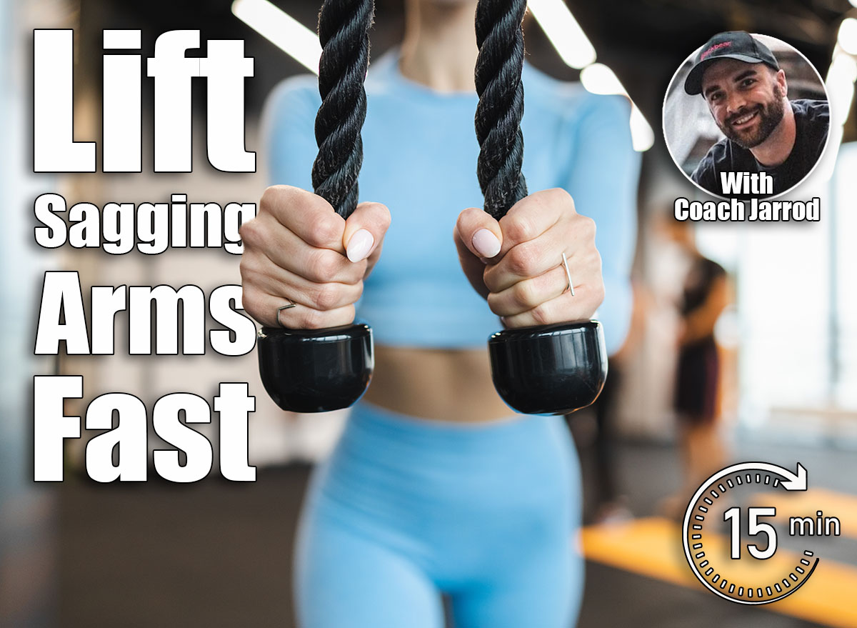 Woman doing pushdowns with rope for triceps at the gym closeup. 5 Standing Exercises That Lift Sagging Arms Better Than Dumbbells After 45. Cover