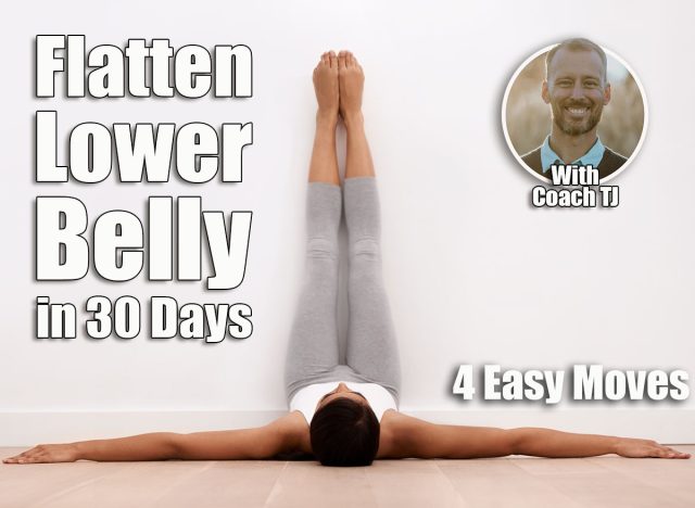 Stretching out. A young woman stretching against a wall before exercise. 4 Wall Exercises That Flatten Your Lower Pooch in 30 Days After 45. Cover