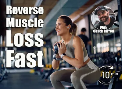 Happy female athlete doing squats while having weight training in a gym. Copy space. This 10-Minute Strength Routine Reverses Muscle Loss Faster Than Weight Training After 40. Cover