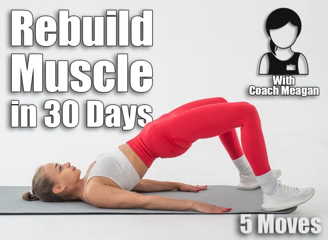 Young woman doing glute bridge on white background. 5 Simple Bodyweight Moves That Reverse Muscle Loss in 30 Days After 50. Cover