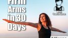 Smiling sportswoman practicing yoga on the beach at sunset, arms outstretched and embracing the serene beauty of the ocean. 7 Quick Moves That Smooth Arm Jiggle in 30 Days After 50 (No Weights). Cover