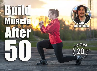 Fit woman in sportswear doing frontal lunges squats . Fitness, workout, sport outdoors concept. 4 Bodyweight Exercises That Build More Muscle Than Machines After 50. Cover