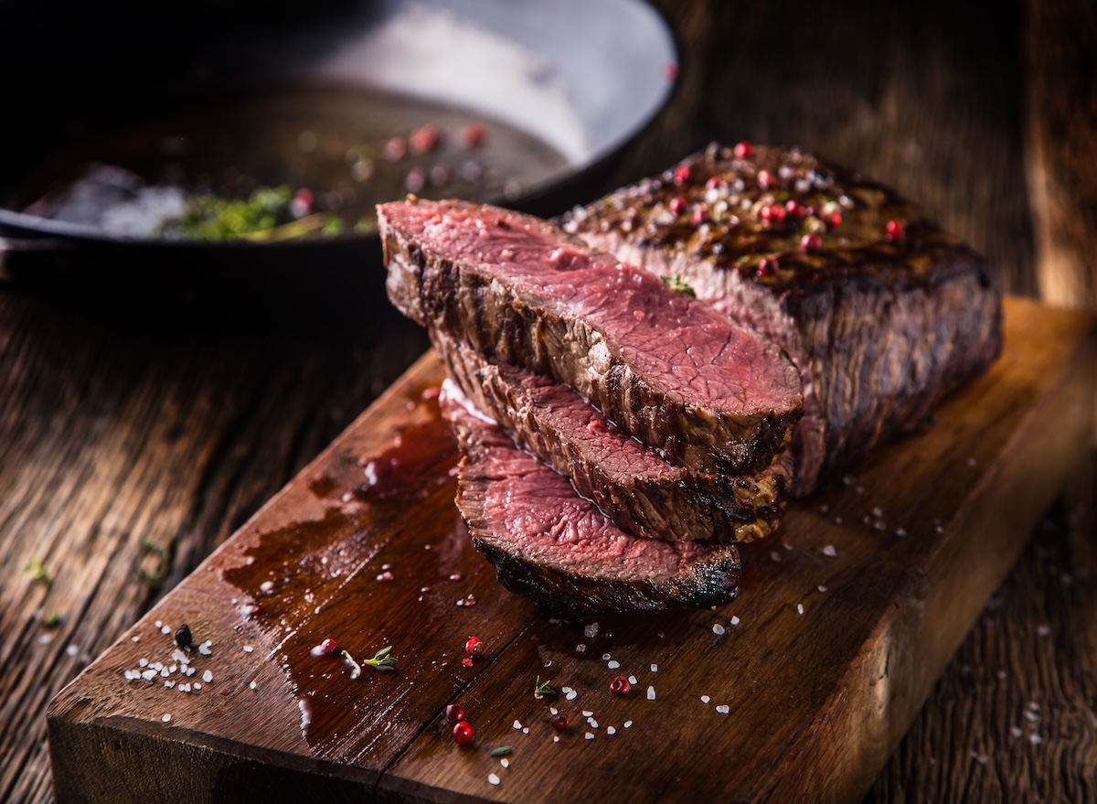 Juicy,Medium,Beef,Rib,Eye,Steak,Slices,In,Pan,On