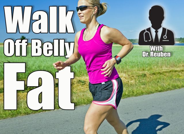 Woman running on country road, meadow and summer landscape. How Much Walking Do You Need to Shrink Belly Pooch After 50? Cover