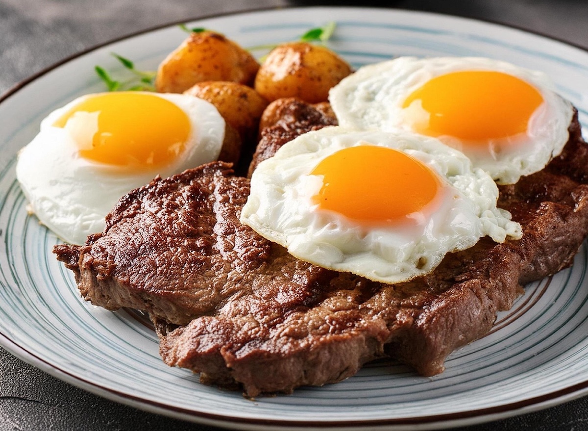 Steak and eggs
