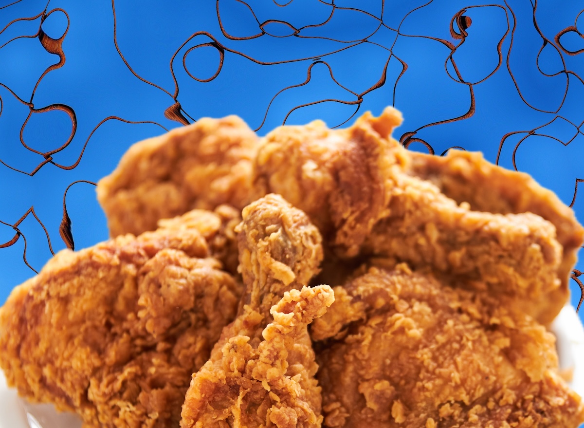 Template, background, fried chicken