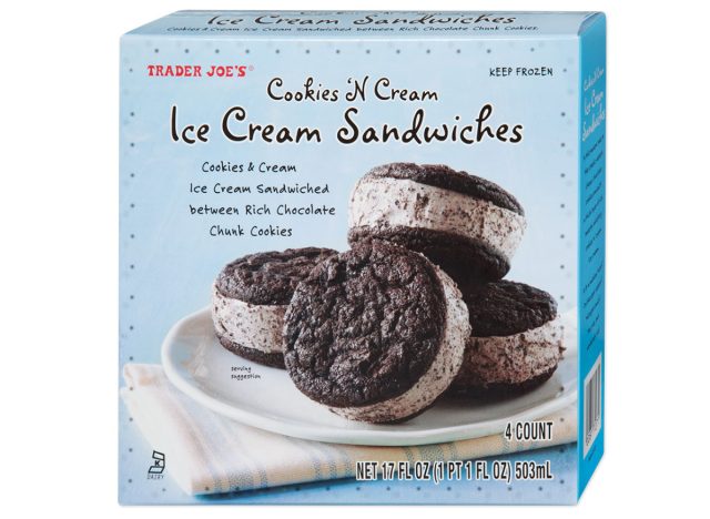 Trader Joe's Cookies 'N Cream Ice Cream Sandwiches