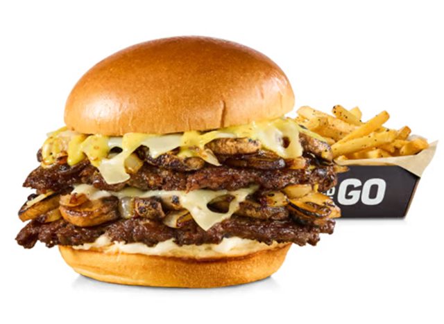 Buffalo Wild Wings Mushroom Swiss Burger